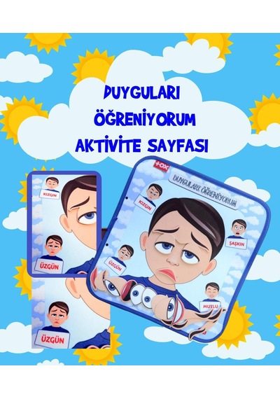 Tox Erkek Duyguları Öğreniyorum Keçe Cırtlı Aktivite Sayfası