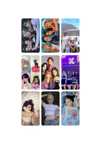 Black Pink 21 No -kpop- 9 Lu Fotokart Seti