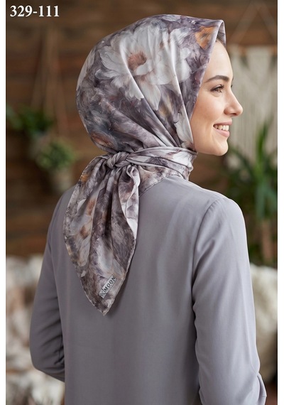 Moonscarfs Moonscarf Soft Pamuk Eşarp Kahve - Kiremit 329-111 Çok Renkli