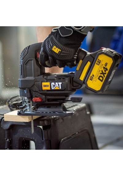 Cat DX51 18 V / 4.0 Ah Li-ion Tek Akülü Profesyonel Kömürsüz Dekupaj Testere