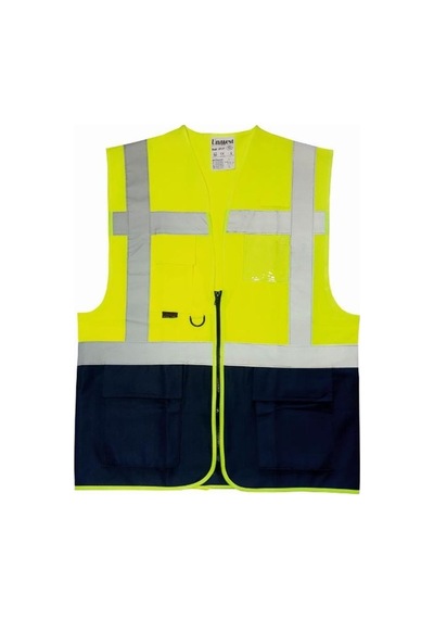 Uniwest Reflektörlü Yönetici Ikaz Yeleği Lacivert