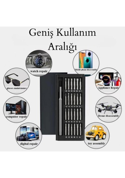 Mucize Home 24 Parça Saatçi Pc Gözlük Mıknatıslı Tornavida Seti Özel Kutulu