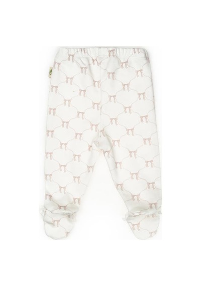 Babycosy Organic Wear Bebek 2li Patikli Pantalon %100 Organik Pamuk , Bebek - Yenidoğan- Csy8142 Ekru
