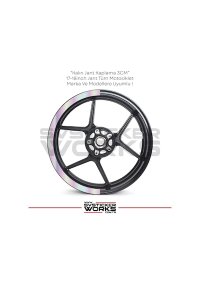 Motosiklet Jant Şeridi Jant Sticker Yarım Kaplama Daire 17-18 İnch Jant Motor Uyumlu Hologram