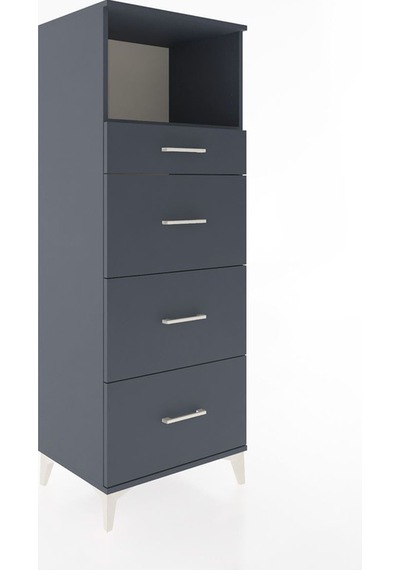 Hyperion Dolap Tek Raflı 4 Çekmeceli 60x44x163 Antrasit-antrasit Antrasit Hyperion Dolap Tek Raflı 4 Çekmeceli 60x44x163 Antrasit-antrasit Antrasit