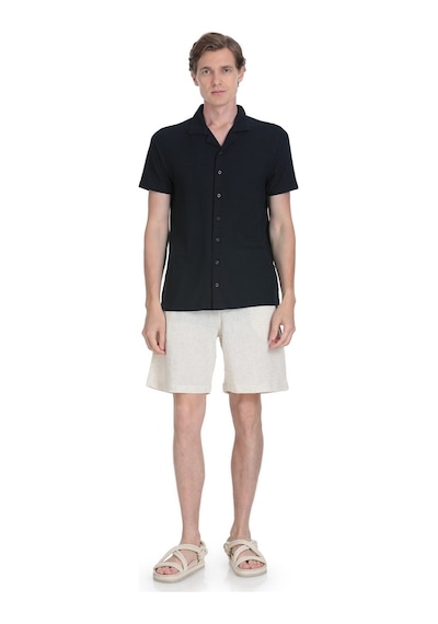 Hatemoğlu Lacivert Regular Fit Apaş Yaka Gömlek 35057 4112002