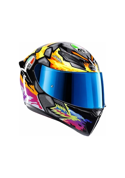 Agv K1 S Bezzecchi Mavi Vizör Kapalı Kask Çok Renkli