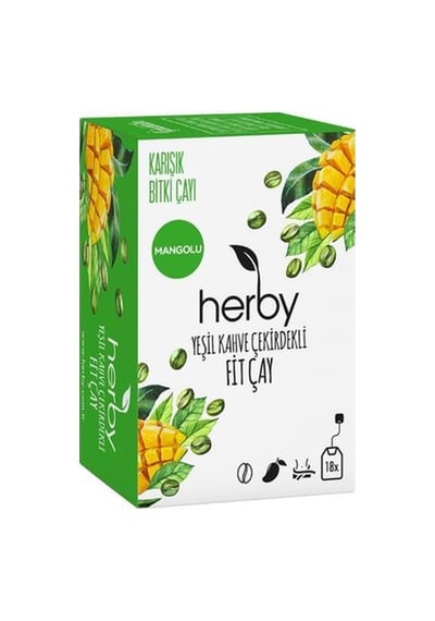 Herby Yeşil Kahve Çekirdekli Fit Çay 2'li 5'li Paket