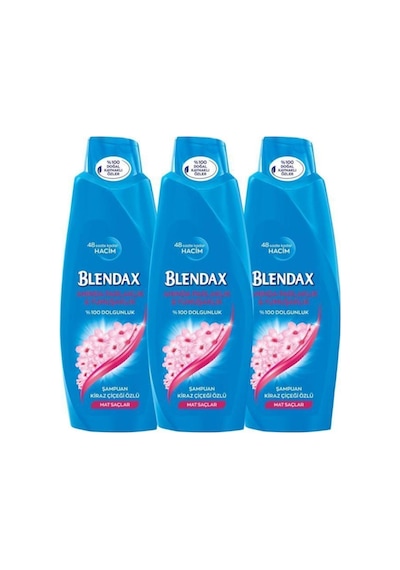 Blendax Anında Parlaklık Ve Yumuşaklık Kiraz Çiçeği Özlü Şampuan 3 x 500 ML