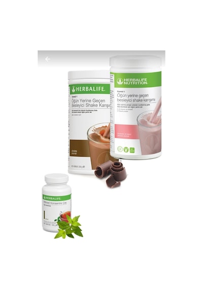 Herbalife 1 Adet Ahududulu 1 Adet Cıkolatalı Şhake 1ader 50 Gr Cay