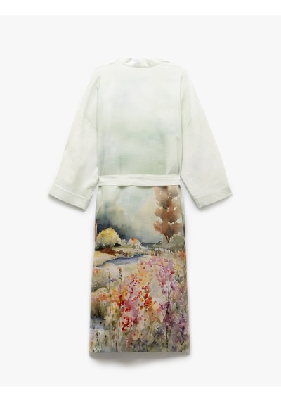 Koton Viskon - Pamuk Kumaş Kuşak Detaylı Desenli Uzun Kimono Yeşil Desenli 5sak50037uw Yeşil Desenli Yeşil Koton Viskon - Pamuk Kumaş Kuşak Detaylı Desenli Uzun Kimono Yeşil Desenli 5sak50037uw Yeşil Desenli Yeşil