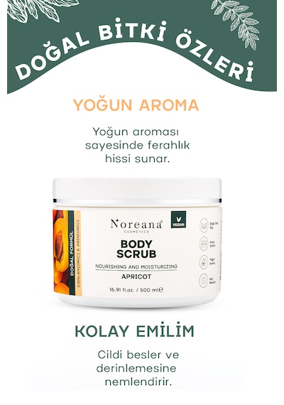 Kayısı Vegan Body Scrub Peeling 500 Ml