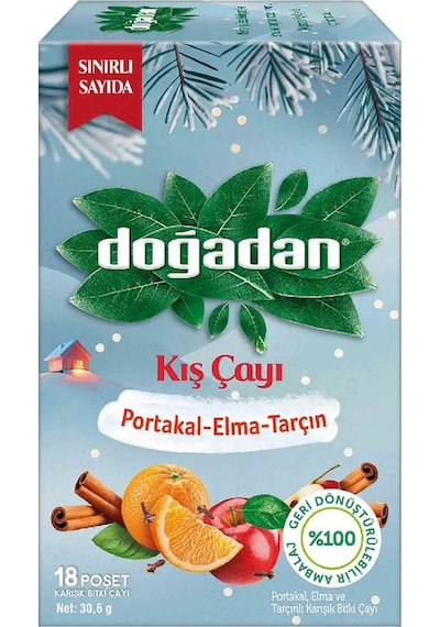 Doğadan Portakal Elma Tarçın Kış Çayı 18'li