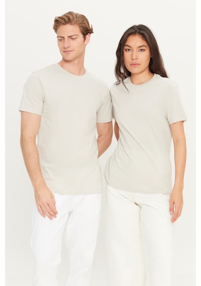 Ac&Co / Altınyıldız Classics Slim Fit Bisiklet Yaka Kısa Kol Pamuklu Erkek Tişört - Gri
