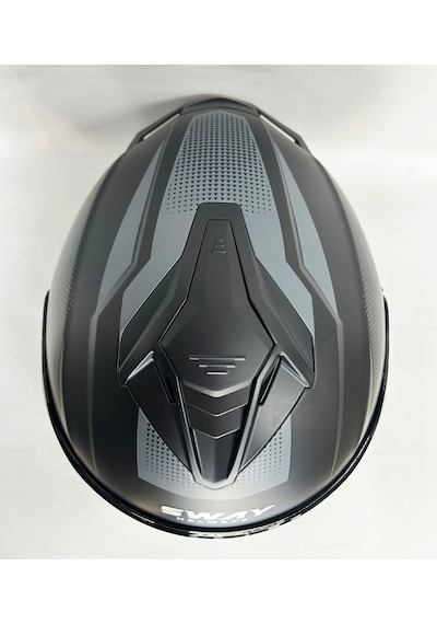 Sway Sw 867 Asphalt Black Grey Siyah Vizörlü Iç Vizörlü Kapalı Kask