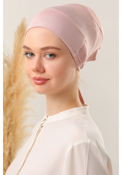 Melodi Scarf Tesettür Silikonlu Kaymaz Bone - Likralı Bağlamalı Bone - Sıkmayan Rahat Nefes Alan Kumaş Pudra Melodi Scarf Tesettür Silikonlu Kaymaz Bone - Likralı Bağlamalı Bone - Sıkmayan Rahat Nefes Alan Kumaş Pudra