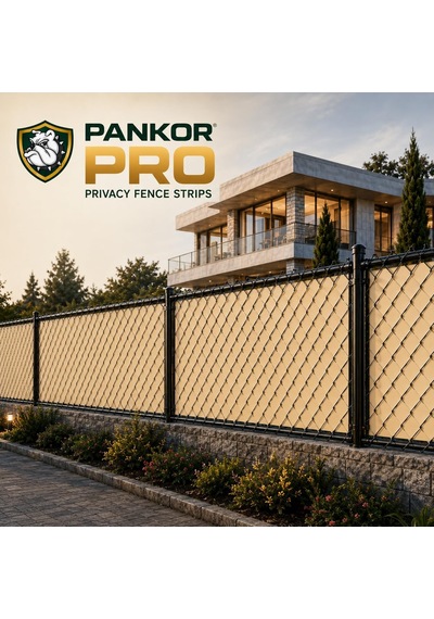Tr Pvc Çit Şeridi, Örgü Tel Gizlilik Bantları, 650 Gsm, 30 Metre, Ral 1015 Krem Renk