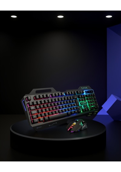 Mekanik Klavye Mouse Set Led Aydınlatmalı Pg8018