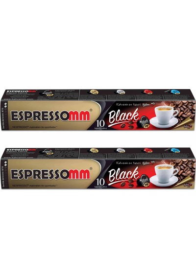 Espressomm Nespresso Uyumlu Black Kapsül Kahve 2 x 10'lu