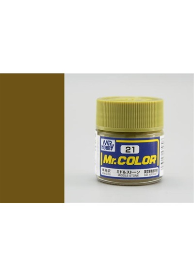 10 Ml. Middle Stone Mr.color Serisi Maket Boyası, Mr.hobby C021 Standart
