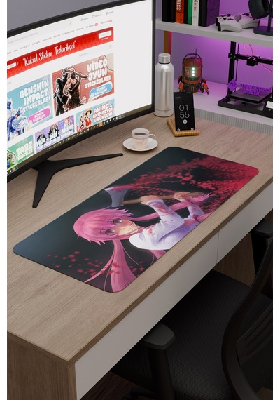 Mirai Nikki Anime V2 - 70x30 Xl Gaming Kauçuk Kaymaz Taban Mouse Pad Fare Altlığı