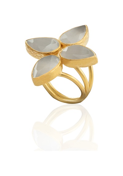 Kadir Jewellery 22 Ayar Altın Kaplama Zirkon Taşlı Kadın Otantik Yüzük Gri 86869638