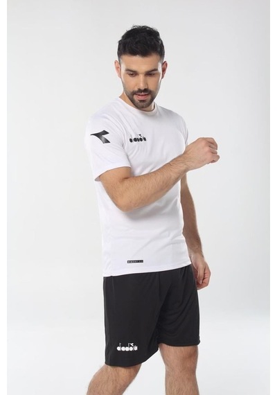 Diadora Deliss - Siyah Fermuar Cepli Likralı Erkek Şort - 60Şrt02
