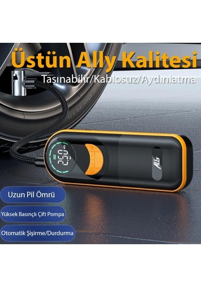 Zhltools St-5520 Dijital Basınç Göstergeli Oto Lastik Şişirme Pompası Hava Kompresörü