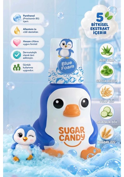 Sugar Candy Yaban Mersini Kokulu Doğal Vegan Çocuk Köpük El Sabunu Bubbloo 350 Ml Paraben İçermeyen