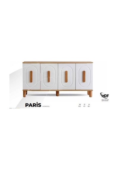 Paris Mdf Konsol Beyaz - Ceviz