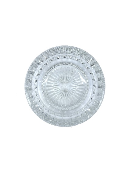 Kristal Kesme Cam Küllük, Klasik Yuvarlak Tasarım, Ofis Ve Ev Dekorasyonu İçin Şık Kül Tablası, Dayanıklı Kalın Cam, 14 Cm