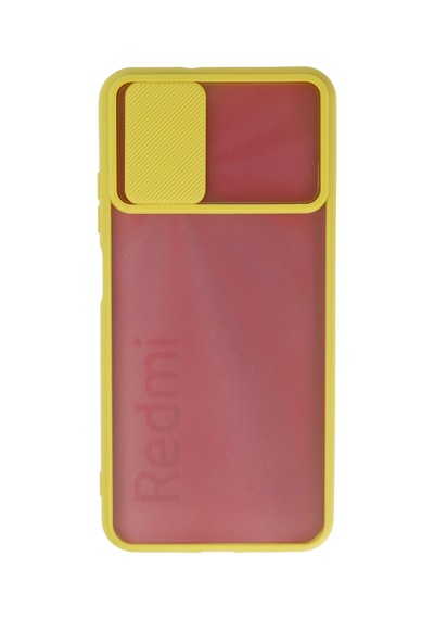 Newface - 268 - Xiaomi Redmi 9t Kılıf Palm Buzlu Kamera Sürgülü Silikon - Matxzngz - - Sarı