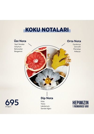 695 + 561 Erkek Parfüm Edp 50 Ml Floral/fresh - Mnms695561 Aromatik
