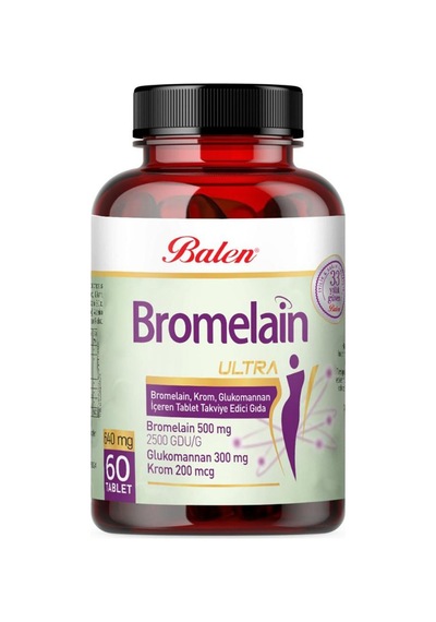 Balen Bromelain Ultra Bromelain Krom Glukomannan Tablet 640 Mg 60 Tablet