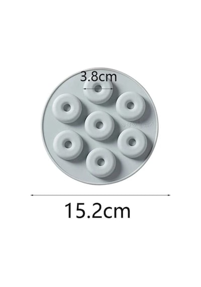 Tahtakale Toptancı Silikon Mini Donut Çikolata Ve Jelibon Kalıbı 7 Li Çok Renkli