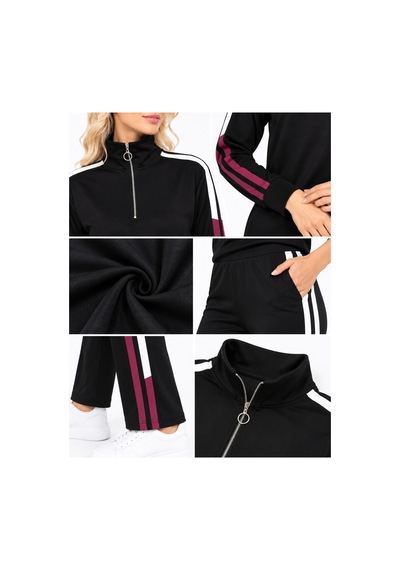 Duygu Altıntaş Kadın Siyah Şerit Detaylı Fermuarlı Eşofman Takımı Spor Ve Günlük Şık Tasarım Siyah - 928052314 Siyah - 928052314 Siyah Duygu Altıntaş Kadın Siyah Şerit Detaylı Fermuarlı Eşofman Takımı Spor Ve Günlük Şık Tasarım Siyah - 928052314 Siyah - 928052314 Siyah