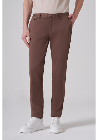 Morven Erkek Vizon Pamuk Trend Slim Fit Chino Pantolon 26ks003008405 Vizon