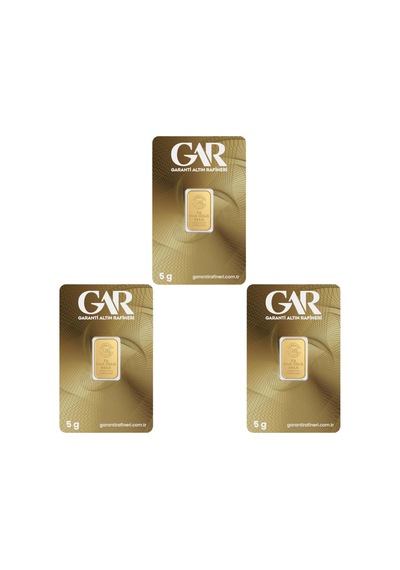 3 Adet 5 Gr 24 Ayar Altın 995 Gar