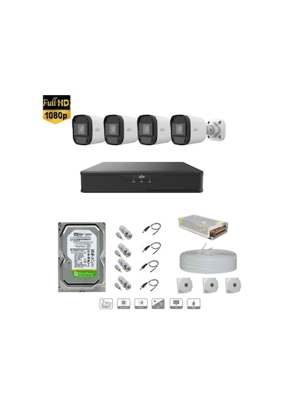 Unv Full Hd 4 Kameralı Set Sesli