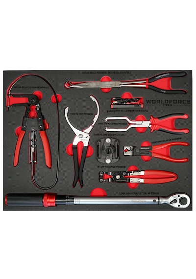 Worldforce 212 Parça Dolu Takım Dolabı 7 Çekmece Eko Paket