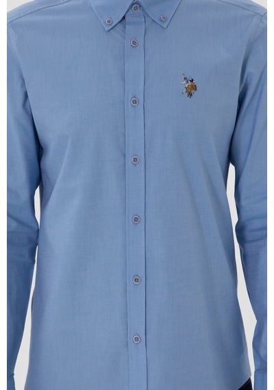 U.s. Polo Assn. Erkek Mavi Gömlek Desenli 50300234-vr036 Mavi