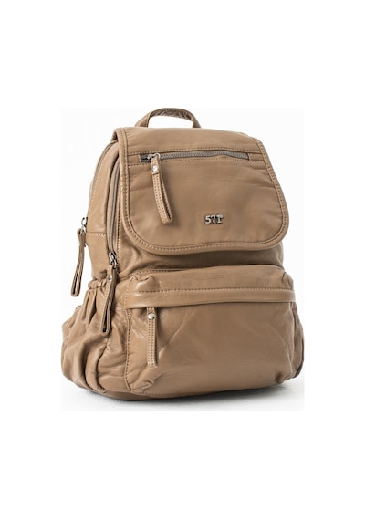 571 Collections Yıkanmış Deri Sırt Çantası Kahverengi Model: 571-14-11m