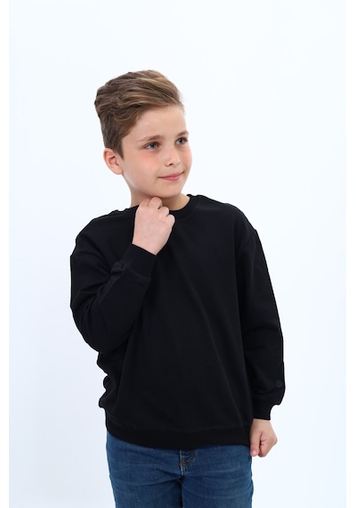 Toontoy Kids Toontoy Erkek Çocuk Pamuklu Bisiklet Yaka Baskılı Basic Sweatshirt 22996 Siyah Toontoy Kids Toontoy Erkek Çocuk Pamuklu Bisiklet Yaka Baskılı Basic Sweatshirt 22996 Siyah