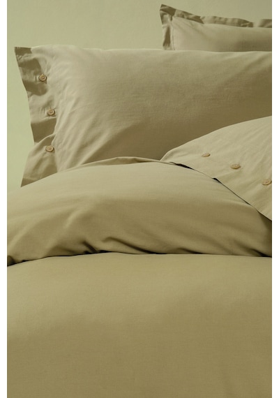 Yataş Bedding Plain Çift Kişilik Ranforce Yıkamalı Nevresim Takımı - Yeşil