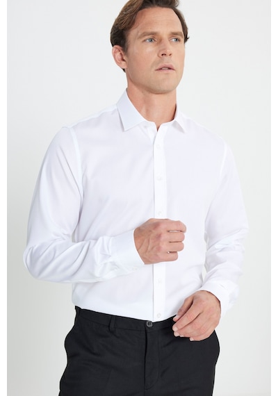 Ac&Co / Altınyıldız Classics Erkek Beyaz Ütü Gerektirmeyen Taılored Slim Fit Dar Kesim Klasik Yaka %100pamuk Non-ıron Gömlek Beyaz Ac&Co / Altınyıldız Classics Erkek Beyaz Ütü Gerektirmeyen Taılored Slim Fit Dar Kesim Klasik Yaka %100pamuk Non-ıron Gömlek Beyaz