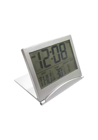 Dijital Lcd Hava İstasyonu Katlanır Çalar Saat Tarih Masaüstü Sıcaklık Seyahat Saati 8 İsteğe Bağlı Müzik Ve Erteleme İşlevleri İle Diğer