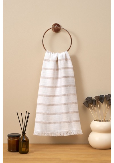 Simple Stripe 2'li Kurulama Peçetesi 50x70 Cm Krem/bej
