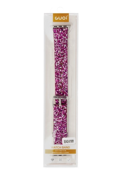 Newface - 969 - Apple Watch 38mm Starry Taşlı Kordon - - Edntrend - Derin Mor