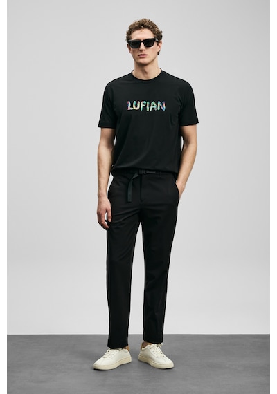 Lufian Surge Modern Grafik Tişört Siyah Siyah 111020317100100