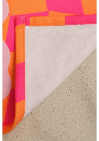 Con Amore Çizgili Plaj Havlusu 70x150 Cm Pembe
